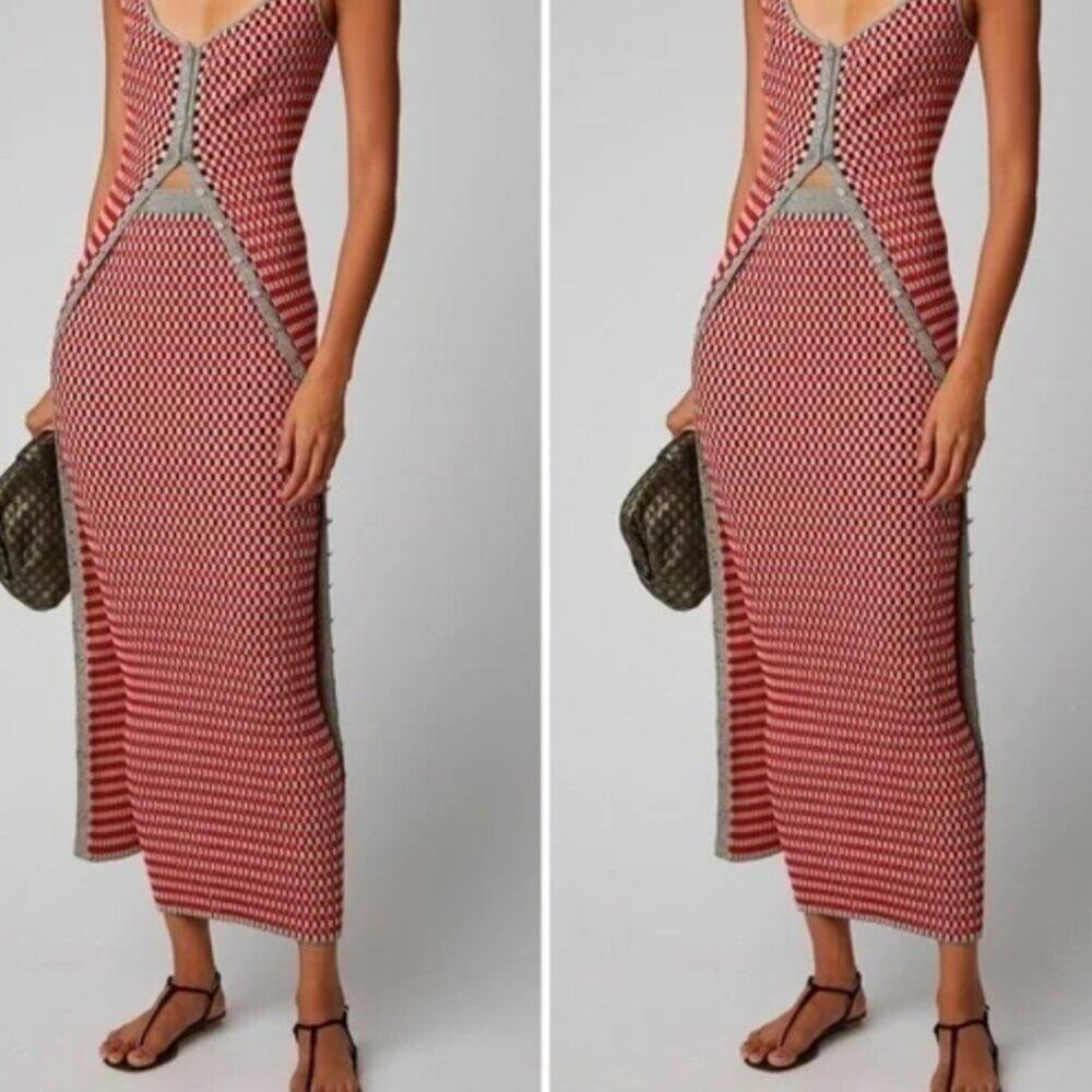 Paco Rabanne Button-Detailed Cotton-Jacquard Midi Skirt